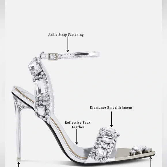 Jewelled heels NWT in box - Picture 7 of 14